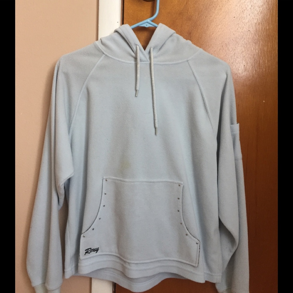 Roxy pullover fleece  hoodie in baby blue